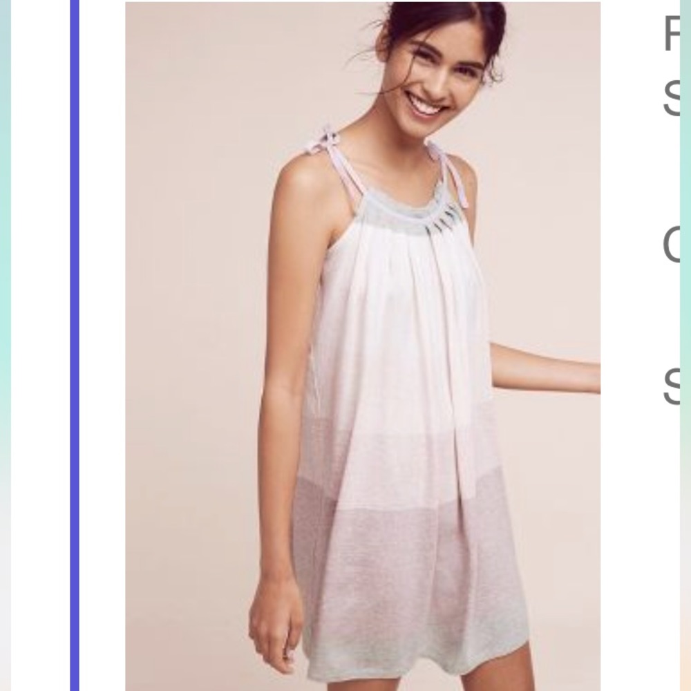 Anthropologie striped shift dress